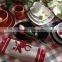 High Quality 12pcs two tone color glaze ceramic dinnerware set