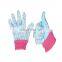 HANDLANDY Floral Pattern Cotton palm light blue pink lovely floral garden gloves HDD5094