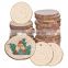 natural birch wood slices craft round basswood slabs for DIY coaster christmas ornament