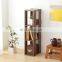 3-Shelf Space Saving Slim Open Wood Shelving Unit