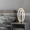 HUAYI New Product Oval Shape Living Room Decoration Aluminum Acrylic LED Bed Side Table Lamp