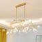 Modern Nordic Firefly Glass Chandelier Black Long Indoor Art Decor Bar Kitchen Living Room Decor Restaurant Pendant Lamp