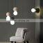 Simple Contemporary Modern Minimalist Pendant Light Glass LED Ceiling Hanging Lamp Bedroom Bedside Indoor Small Chandelier