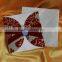 New Innovative Product Unique Luxury Flocking Wedding Invitations with Brooch
