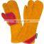 Red Back Black Palm Welder Gloves BBQ Cow Split Leather Work Glove