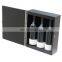 Black Matt finish handmade wooden  packing box wooden wine box