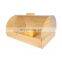 Regular Rustic Farmhouse Style Bamboo Bread Box for Kitchen Counter Bread Storage with Clear Windows
