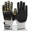 Anti Cut UHMWPE(HPPE) Liner Nitrile Sandy Coated TPR Gloves Impact Gloves Vibration Gloves