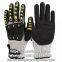 Cut and Impact Resistant  UHMWPE(HPPE) Liner Nitrile Sandy Coated TPR Anti Impact Gloves Anti Vibration Gloves