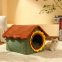 Meow Love Winter Warm Sunflower Cat House Removable Washable Nest Deep Sleep Pets Bed Indoor
