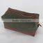 Army Green Waxed Canvas Brown Leather Trim Travel Toiletry Pouch Custom Toiletry Pouch For Man                        
                                                Quality Choice