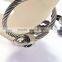 stainless steel twisted adjustable skull men jewelry bracelet