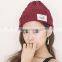 Fashion Popular Applique Embroidery Rolled Brim Beanie Fashion Ladies Hat