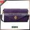 top workmanship top grain leather long shoulder strap clutch bag 2015
