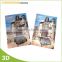 2016 Newest Custom Design Plastic 3D Printing Lenticular Postcard