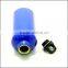Aluminum blue water bottle