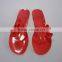 2015 New Fashion flower ladies pvc slipper