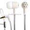 2015 New product sample free music studded diamond glowing earphone