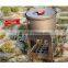 Stainless steel camping wood & alcohol stove with hinge portable stove outdoor with saucer wholesale 