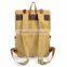 Vintage Canvas Rucksack Backpack Leather For College