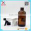 Amber 250ml glass bottle with Liquid soap dispenser pump/plastic lotion pump for bottles                        
                                                Quality Choice