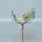 5 Inch Pearl Powder Plastic Peacock Garden Ornament Bird