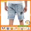 OEM Service Embroidered Design Light Wash Denim Jeans Shorts Short Trousers For Men Wholesale
