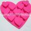 Customize Heart Shape 10 Holes Microwave Silicone Cake mold, Roaster Bakeware