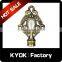 KYOK Fan shape classic crystal glass curtain finials,factory wholesale thickness 0.5mm curtain accessory metal curtain finials
