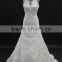 French cording over lace with sequin beading A-line long train wedding dress