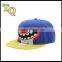 6 panel custom made puff embroidery snapback caps with plastic closure