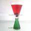 handmade green colour stem glass wine glass