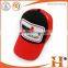 5 panel trucker mesh caps RED color custom embroidery logo