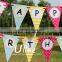 diy birthday banner party banner paper bunting paper triangel banner