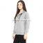 Grey melange Yarn Dyed front open hooded sweatshirt