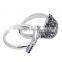 2pcs/One Aaa Cubic Zircon Rings Austrian Crystal 18k White Gold Plating Heart Ring