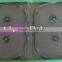 4discs dvd case 14mm Black with smooth Film