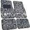 Carzy Seller Plush High Quality Zebra Leopard Safari Animal Printed Carpet Auto Car Floor Mats