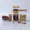 Coffee glass Jar,glass container for coffee bean,transparent glass jars with bamboo lids                        
                                                Quality Choice