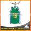 China Supplier metal two sided printed sports t shirt basketball keychain