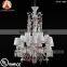 12 Light Unfocused Colored Crystal Chandelier in Baccarat Style