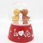 The sweet lovers teddy bear snow globe with led light wedding favors snow globe