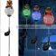 Polyresin owl on glass ball solar stake Christmas decoraiton solar garden light