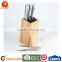 5 pcs Non-stick stainess steel kitchen knife with wooden board/holder/block