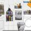 Hanging 3 Sets Bathroom Mesh Basket Bag With Suction Cups