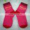 100% cotton hot sale teen girl lenght tube knee high socks canada,red color
