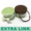 Luxury fresh green color customed logo ribbon decorative round paper gift box with string cord