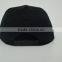 Black Custom Adjustable Embroidery Plain Snapback Caps Wholesale