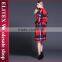 2015 Office Red Plaid Out Door Ladies Overcoat Designs Warm Winter Dress