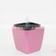 Colorful garden self watering plastic square flower pot